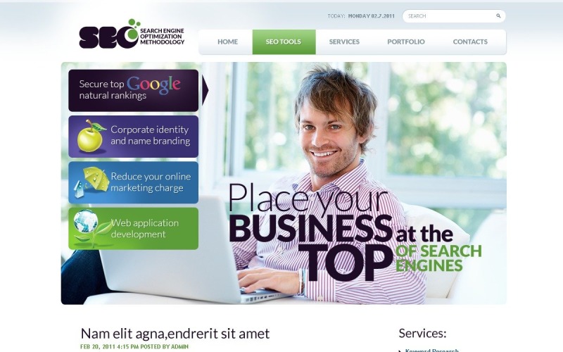 Ücretsiz SEO Web Sitesi WordPress Şablonu