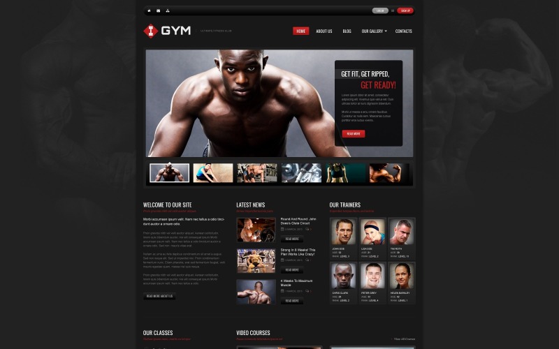 Zdarma Ultimate Fitness Design pro WordPress