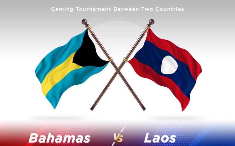 Bahamas contre Laos deux drapeaux