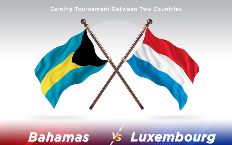 Bahamas contre Luxembourg deux drapeaux