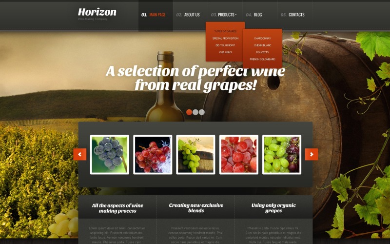 Бесплатная тема WordPress Modern Winery