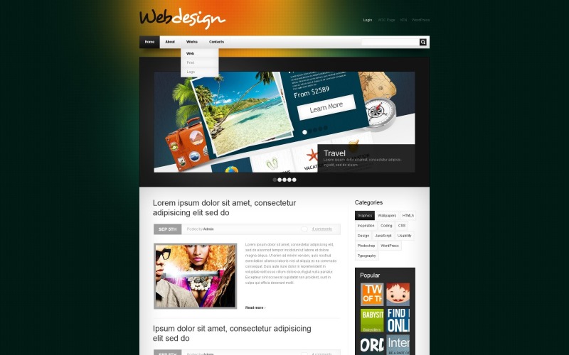 Free WordPress Web Design Layout