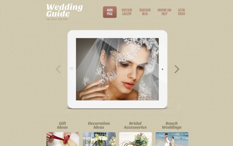 Gratis responsieve WordPress-sjabloon Wedding Planner-site