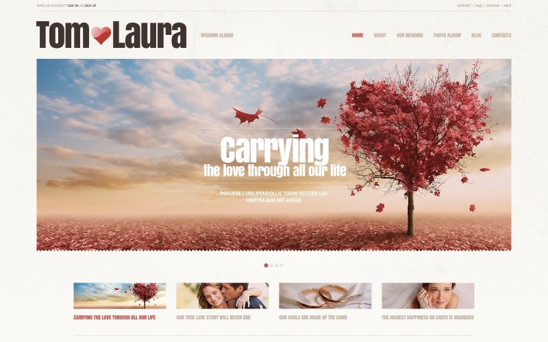 Gratis trouwalbum Responsive Theme WordPress