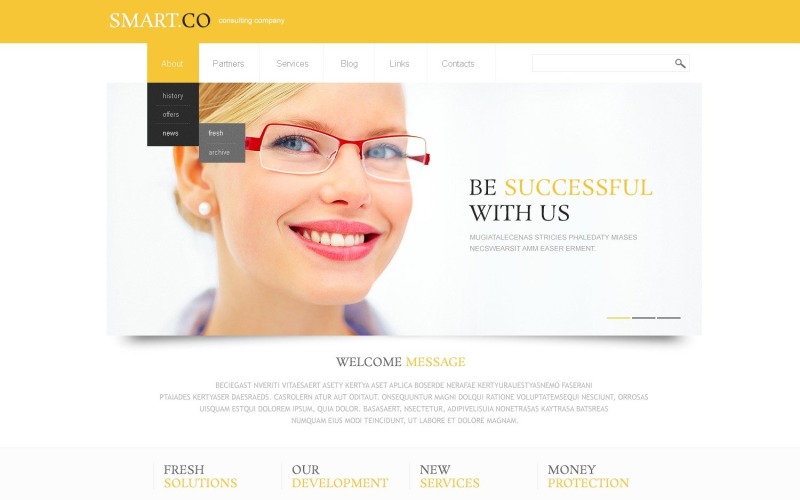 Gratis White Consulting-thema voor WordPress