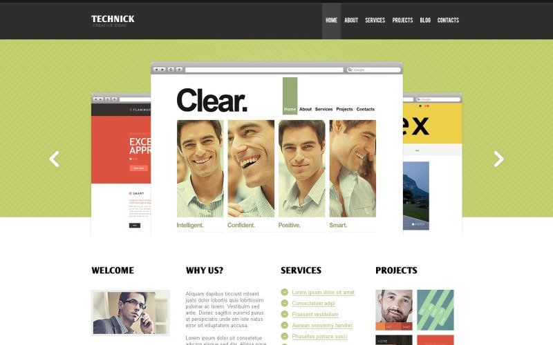 Tema WordPress gratuito per il web design verde chiaro