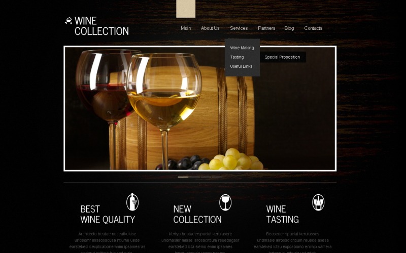 Thème de vin gratuit pour WordPress