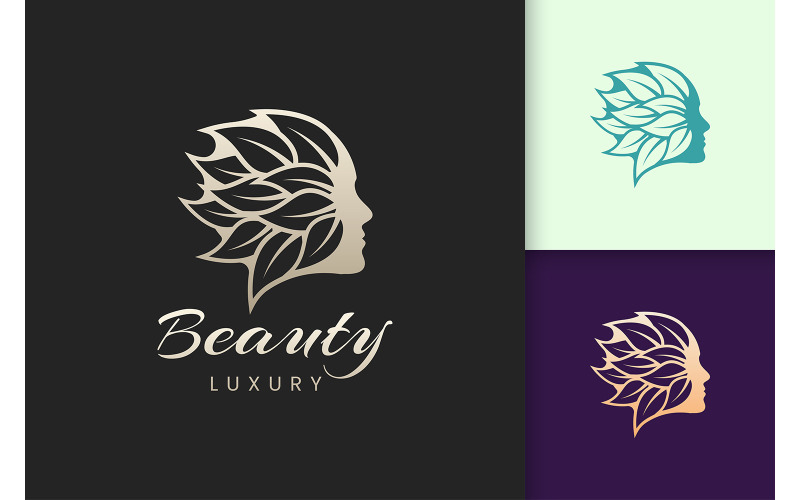 Ansiktsmall för logotyp för skönhetsvård