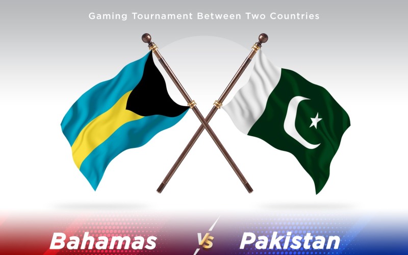 Bahamas gegen Pakistan Two Flags