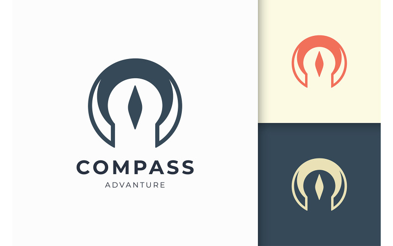 Kompass-Logo mit einfacher Form