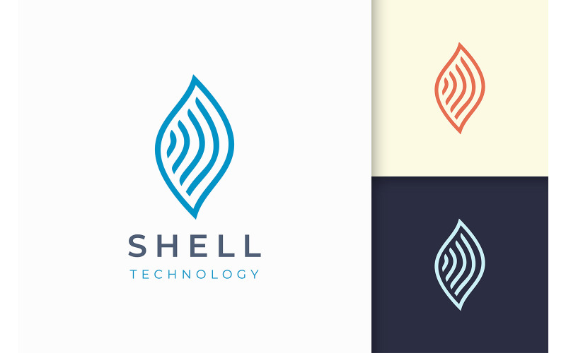 Modèle de logo de réseau Shell