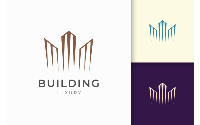 Шаблон логотипа недвижимости или квартиры