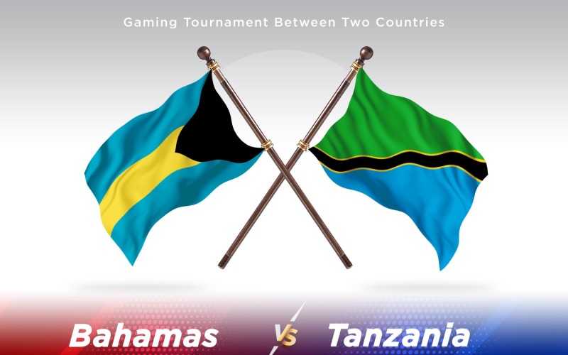 Bahama's versus Tanzania Two Flags