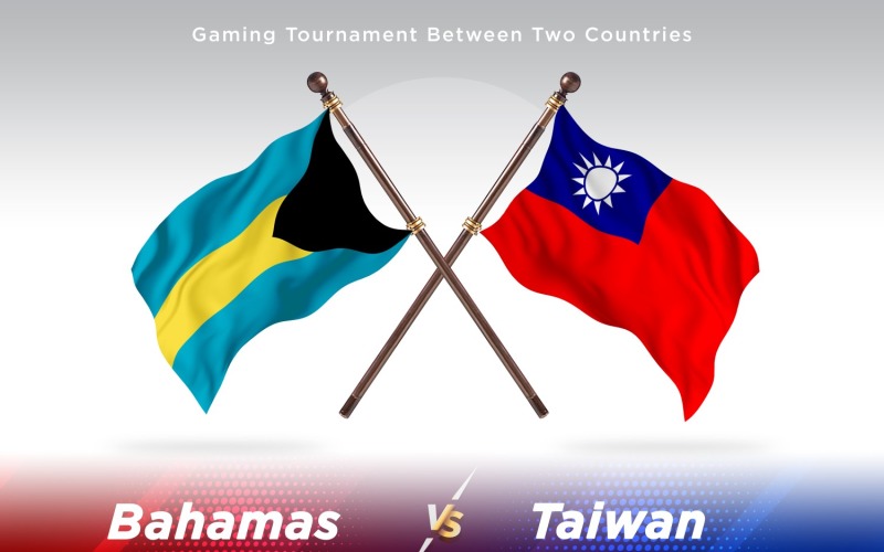 Bahamas gegen Taiwan Two Flags