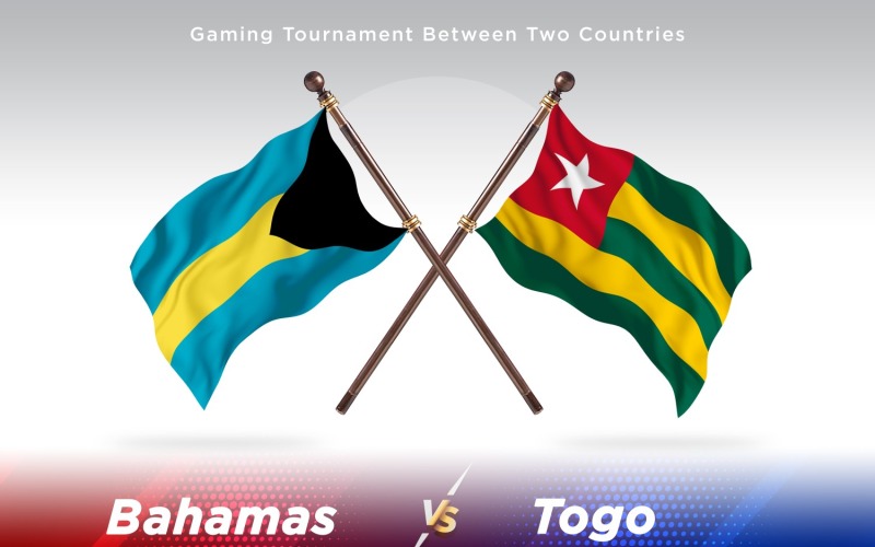 Bahamas kontra Senegal två flaggor