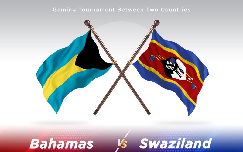 Bahamas kontra Swaziland två flaggor