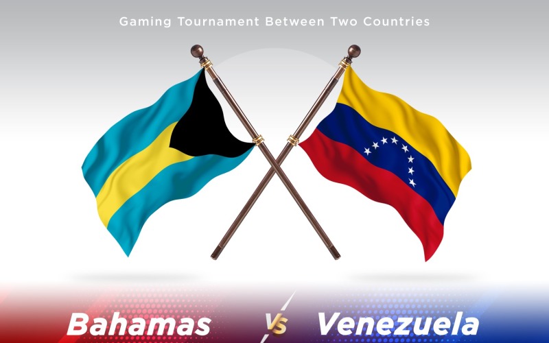 Bahamas kontra Venezuela Två flaggor