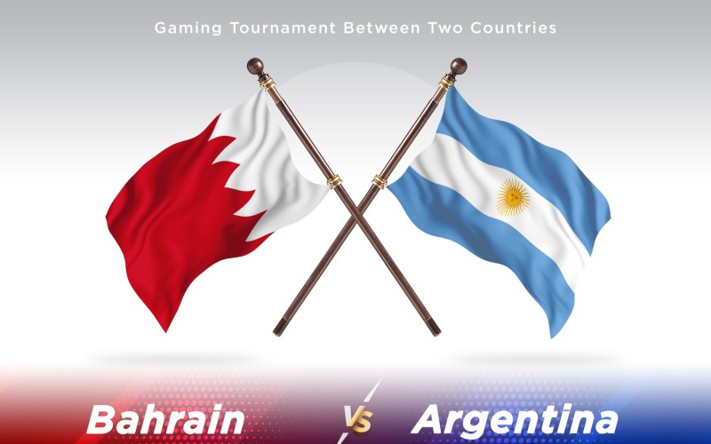 Bahrain gegen Argentinien mit zwei Flaggen
