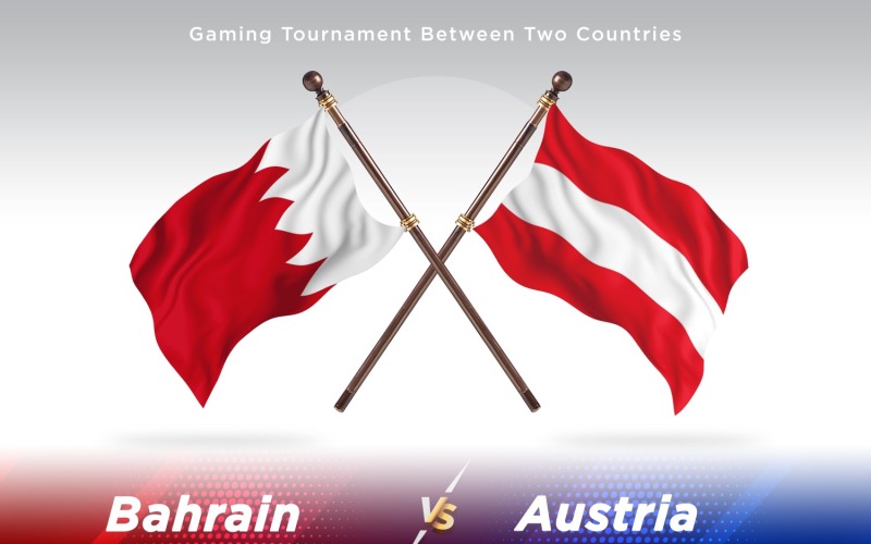 Bahrain gegen Austria Two Flags