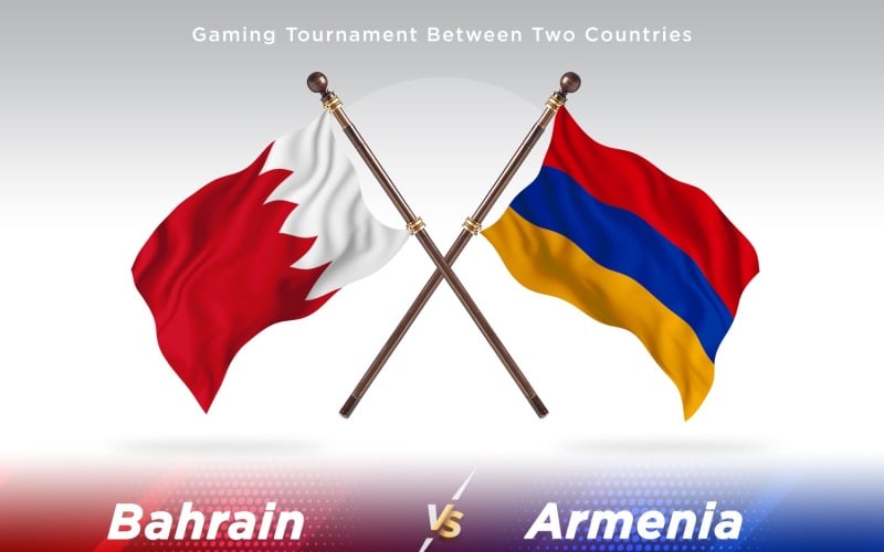 Bahrein versus Armenië Two Flags