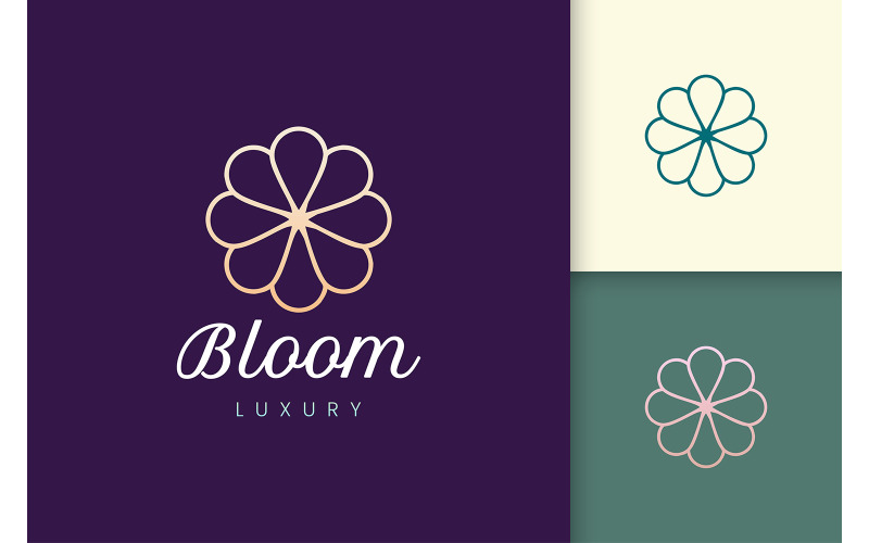 Modèle de logo de soins de beauté ou cosmétique