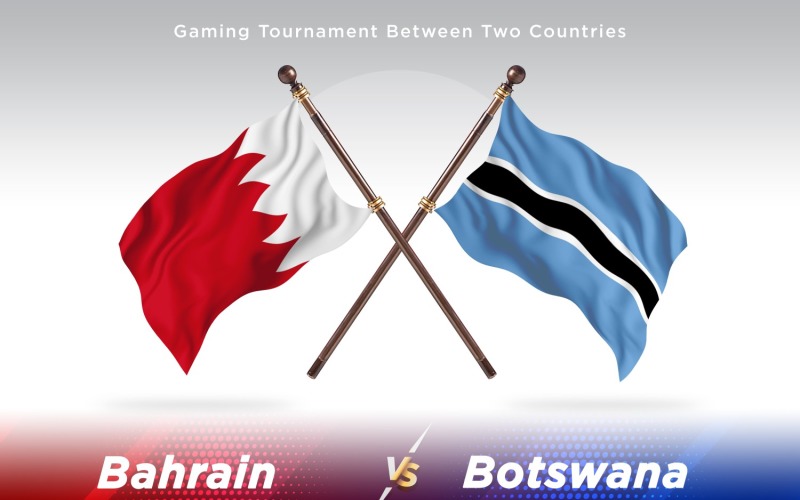 Bahrain gegen Botswana Two Flags