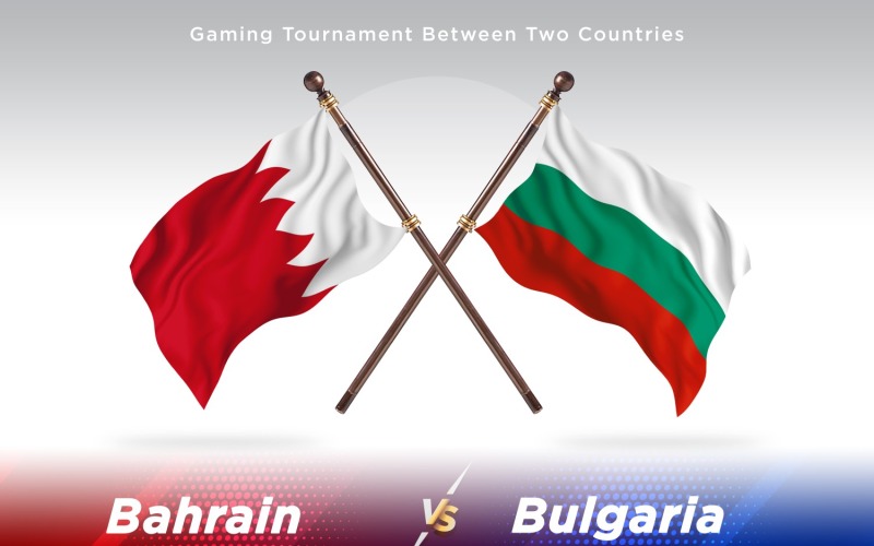 Bahrain kontra Bulgarien Två flaggor