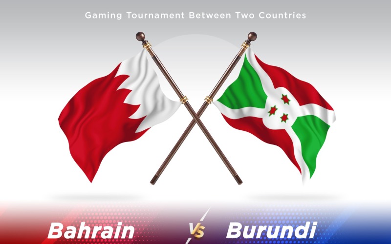 Bahrain kontra Burundi två flaggor
