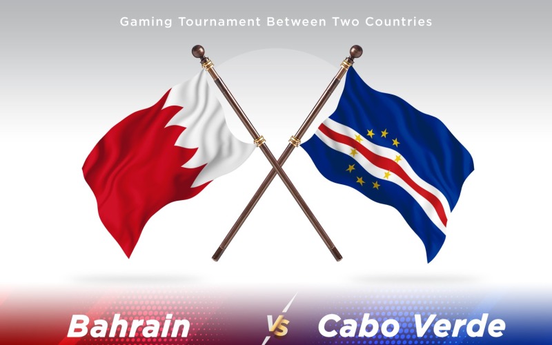 Bahrain kontra Cabo Verde två flaggor