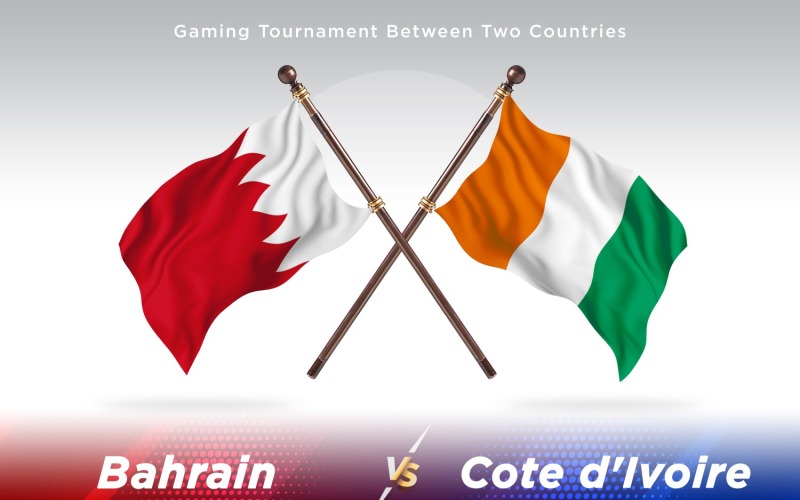 Bahrain kontra cote d'ivoire Två flaggor