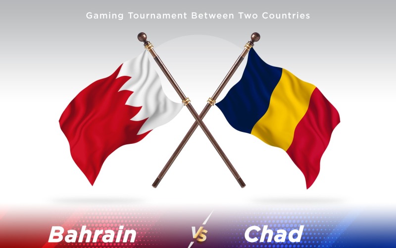 Bahrain kontra tchad Två flaggor