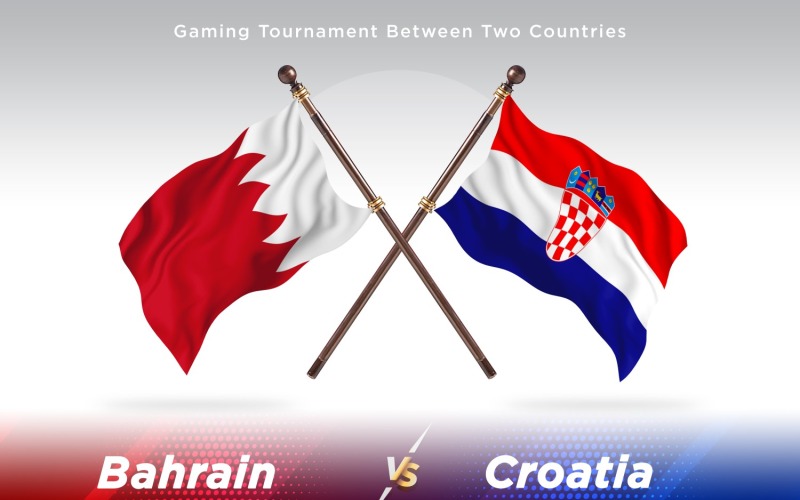 Bahrein versus Kroatië Two Flags