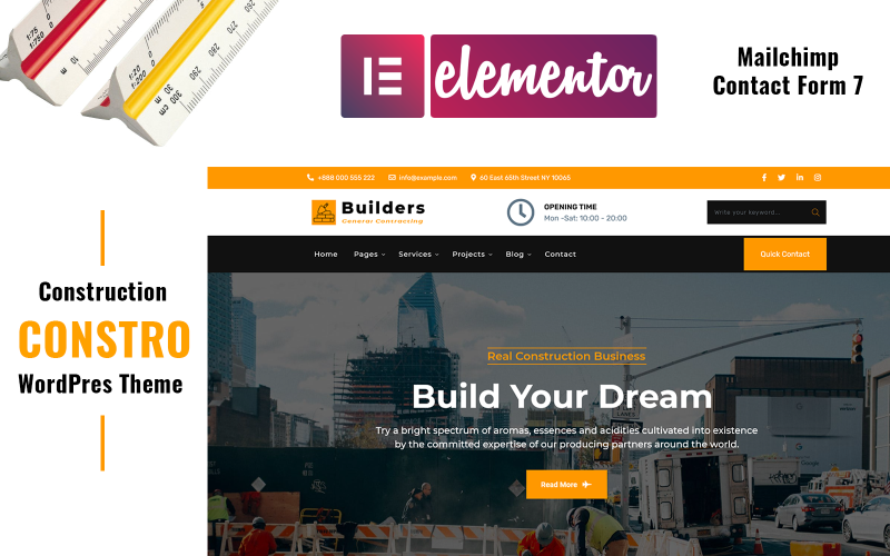 Constro - İnşaat WordPress Elementor Teması