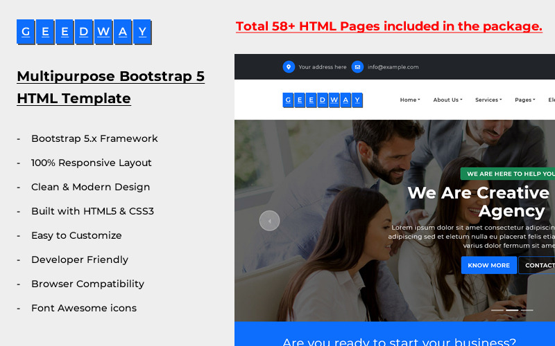 Geedway - Multipurpose Bootstrap 5 HTML-Vorlage