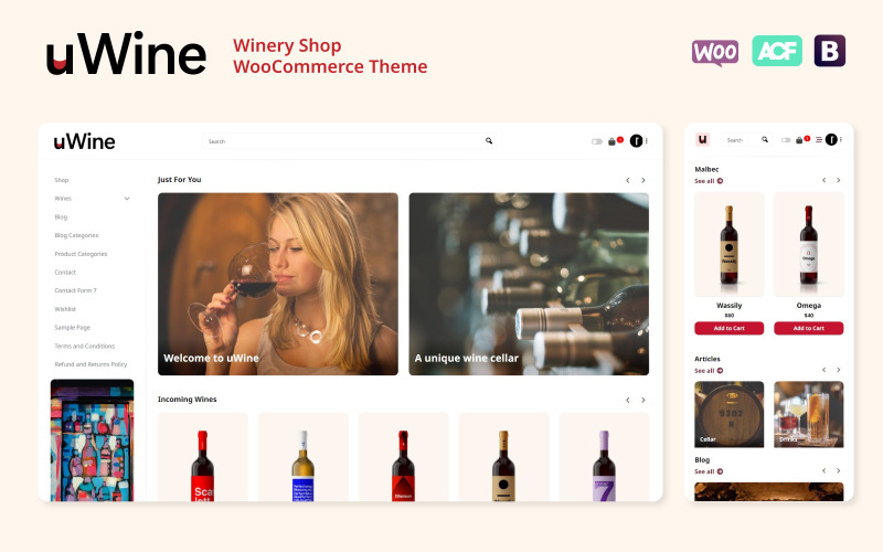 UWINE - téma WooCommerce vinařství