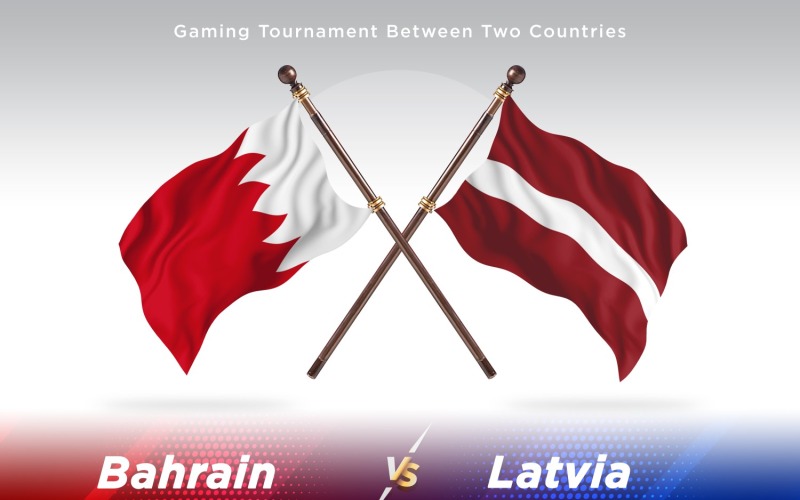Bahrain contra Letônia Two Flags