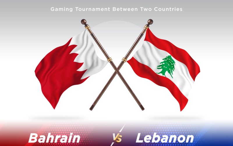 Bahrain gegen Libanon Two Flags