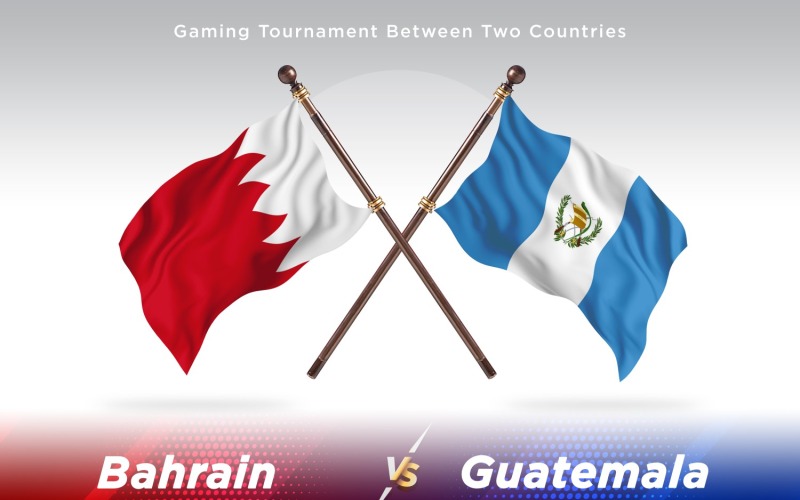 Bahrain kontra Guatemala två flaggor