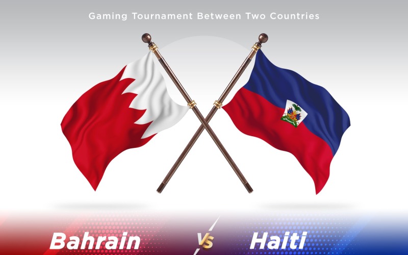 Bahrain kontra Haiti två flaggor