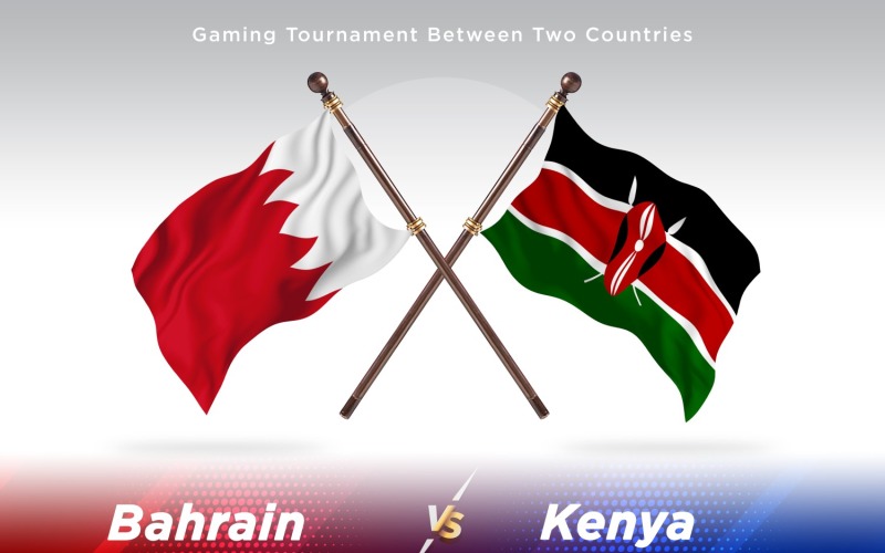 Bahrain kontra Kenya två flaggor