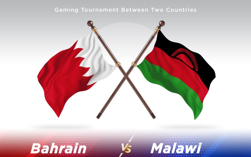 Bahrain kontra Malawi två flaggor