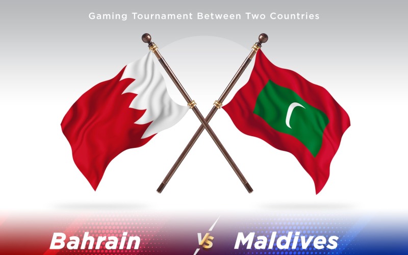 Bahrain kontra Maldiverna två flaggor