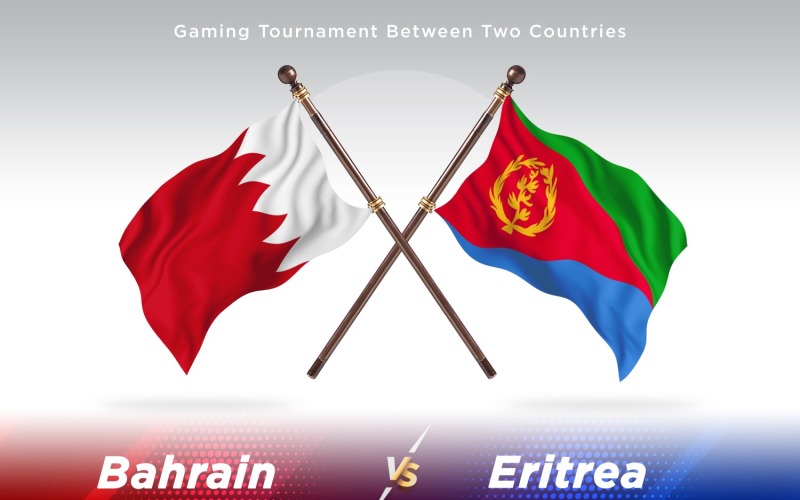 Bahrain versus Eritrea Two Flags
