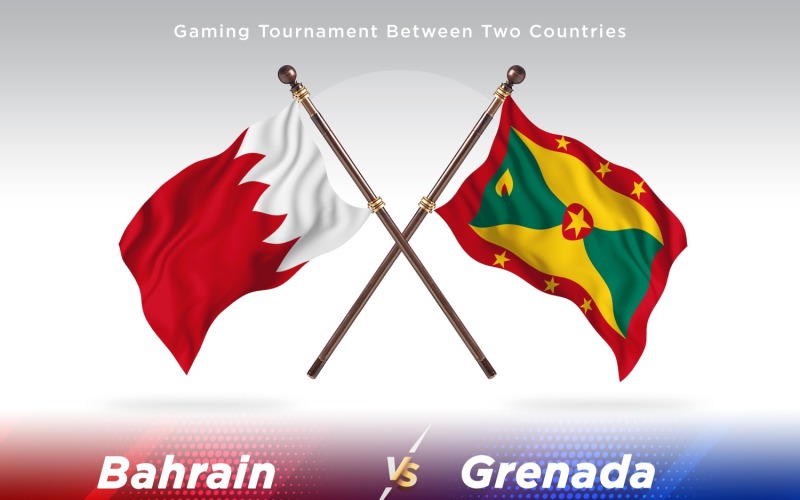 Bahrain versus Grenada Two Flags