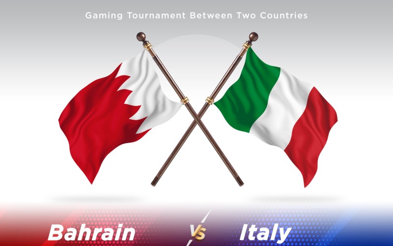 Bahrain versus Italy Two Flags