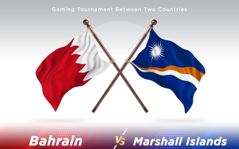 Bahrain versus marshal islands Two Flags