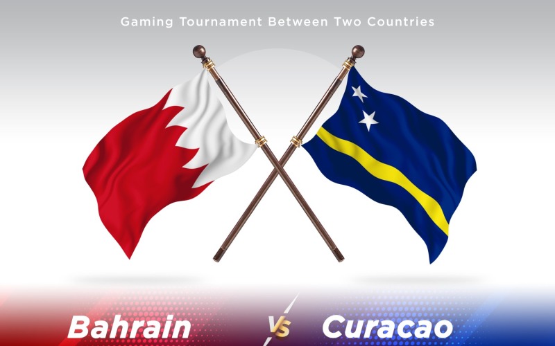 Bahrein versus curacao Two Flags