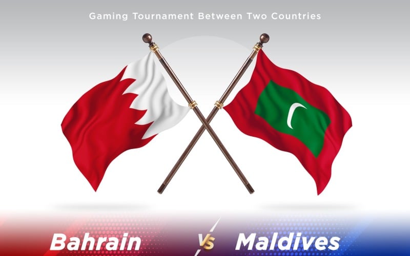 Bahrein versus Maldivas Two Flags
