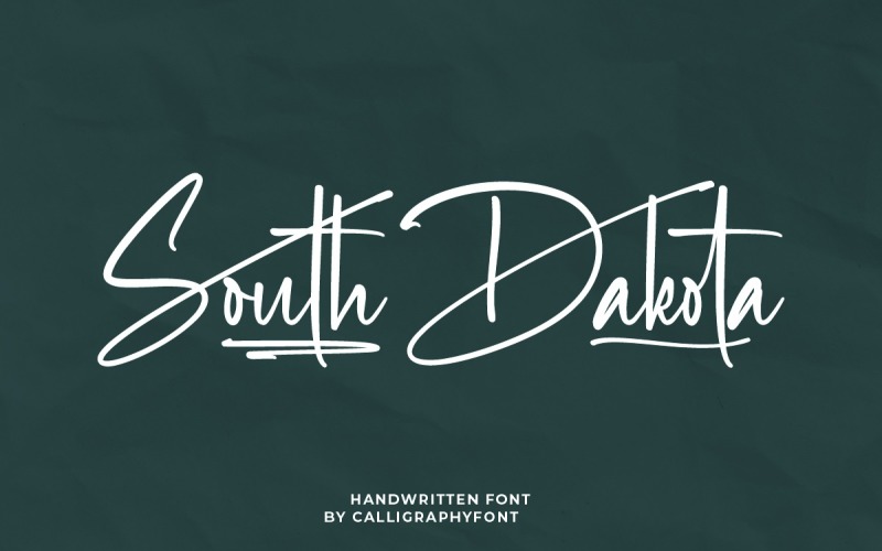 Підпис шрифту Південної Дакоти