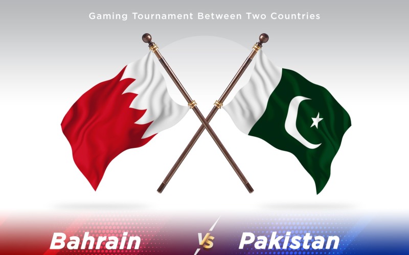 Bahrain contro Pakistan Two Flags